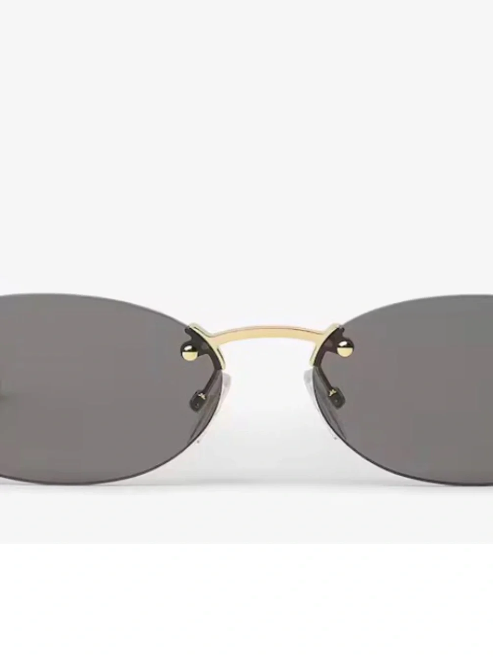 Fendi First Crystal Sunglasses with Gold Temples